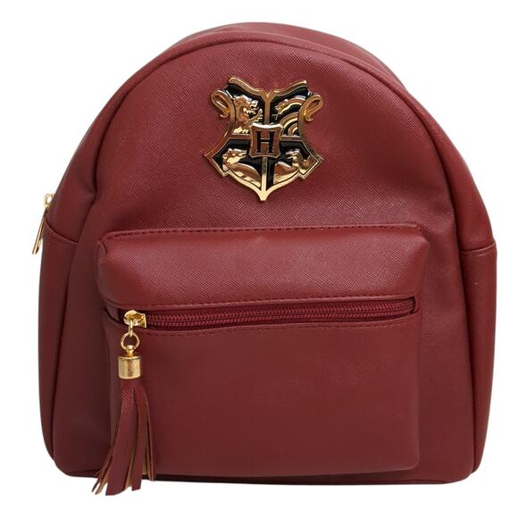 Harry Potter Wizarding World Hogwarts Crest Mini Backpack with Plaid Straps WB - Picture 1 of 8